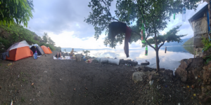 Camping at Paropo in Lake Toba